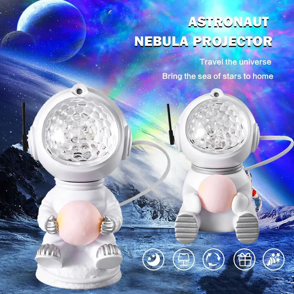 Astronaut Galaxy Timer Projector Bedroom Night Adjustable Light