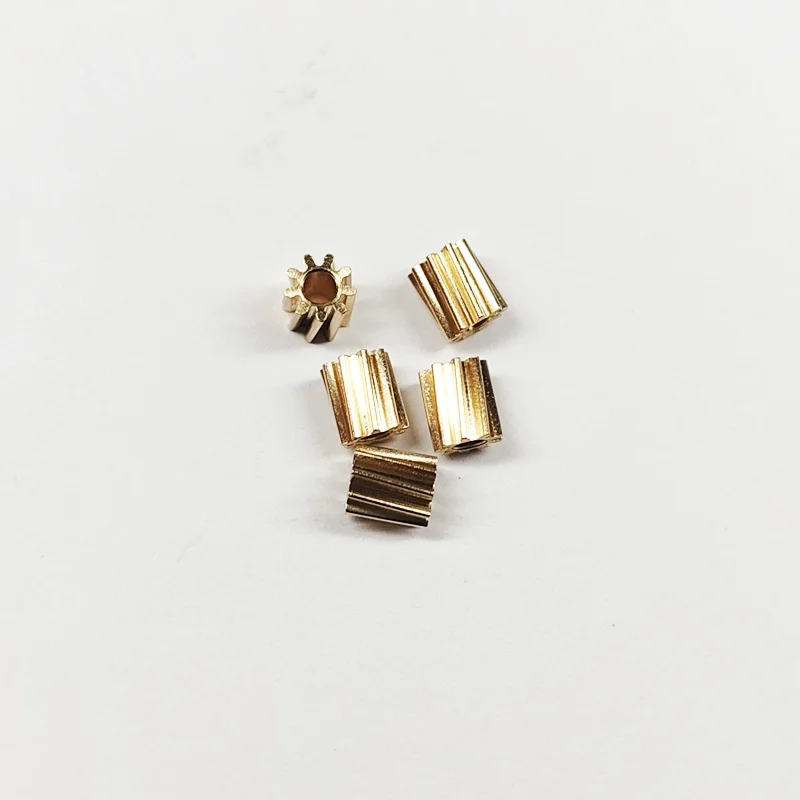 2pcs/lot 0.4 Module 9T Helical Gear, 6.5° Helix Angle,Small Module Precision Metal Pinion Gear for Motor Shaft