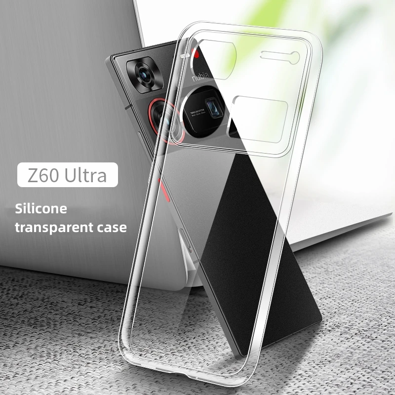 

For ZTE Nubia Z60 Ultra Case Luxury Transparent Soft Silicone Back Cover For Nubia Z 60 Ultra Thin Anti-Slip Bumper Funda