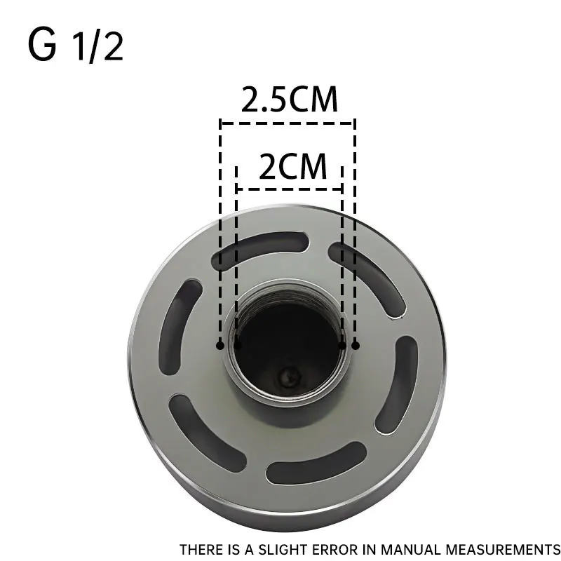 Runder Dampfgeneratorkopf, Dampfdüsenkopf mit Aromaöl-Tasche, G1/2 Zoll, G3/4 Zoll, Edelstahl, poliert, Durchmesser 7 cm – Detail 7
