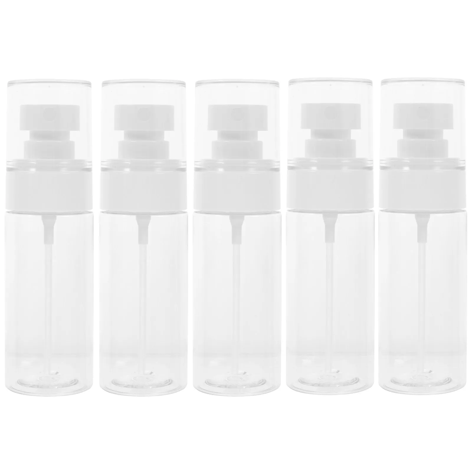 

5Pcs Spray Bottle Set Small Travel Size Plastic Refillable Mist Spray Bottle for Toners Face Hair Essential Oil Containers