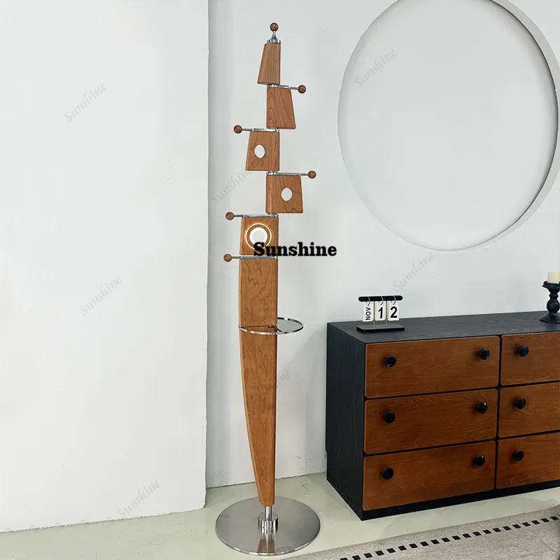 Solid wood sailboat coat rack home decoration vertical shelf ornament