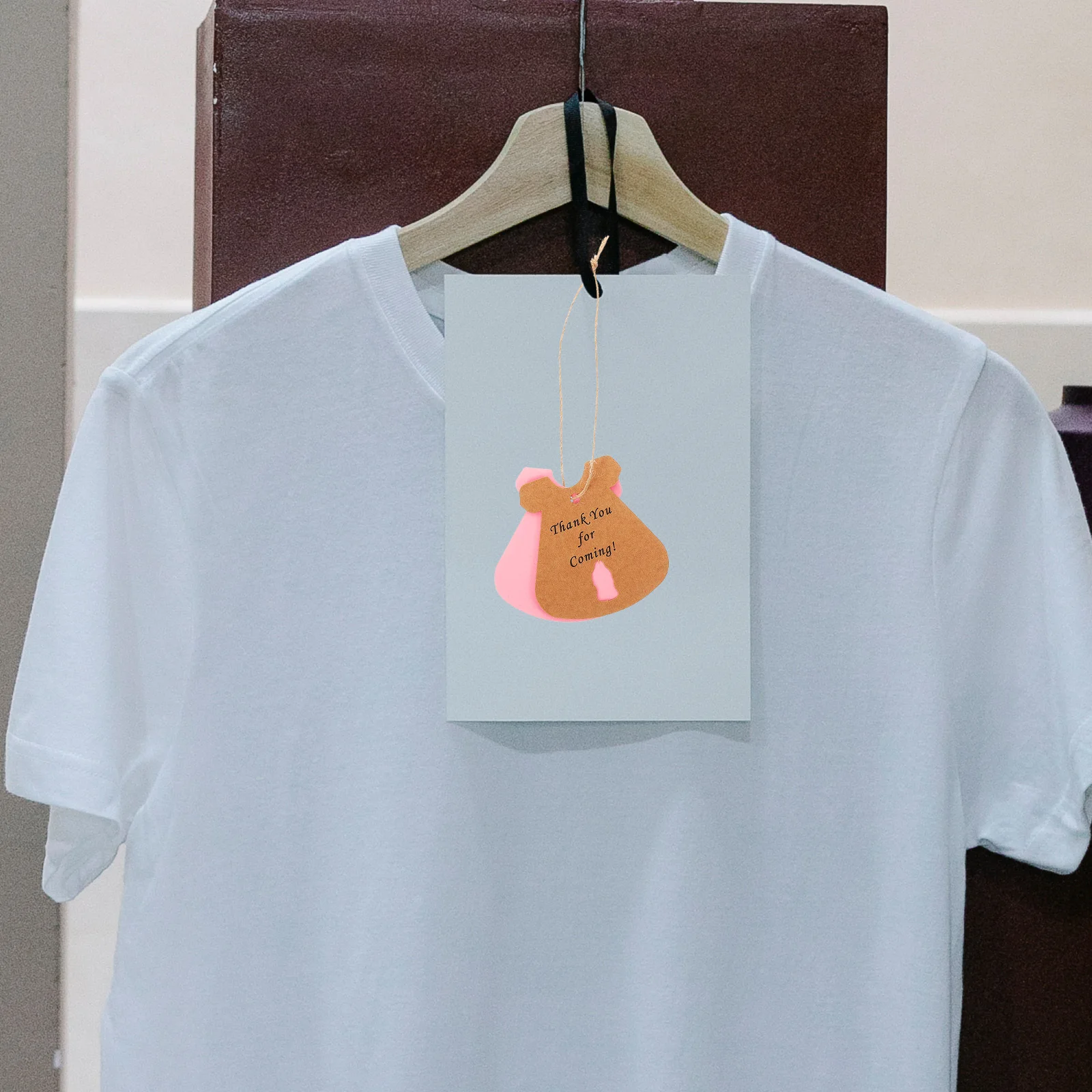 

1Set Kraft Paper Thank You Tags Decorative Gift Labels Small Brown Tags for Gift Bags Handmade Party Small Labels with String