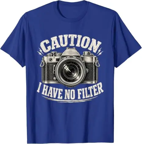 Vorsicht, ich habe keinen Filter – Lustiges Retro-Kamera-Fotografie-T-Shirt Y2k für professionelle Fotografen, Persönlichkeits-Outdoor-Kleidung T-Shirt – Detail 15