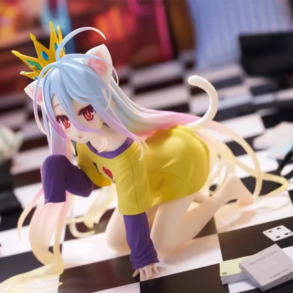 アニメーションアクションフィギュアノーゲームノーライフ白タイトデスクトップ車の装飾品コレクション PVC モデルおもちゃホリデーギフト在庫あり