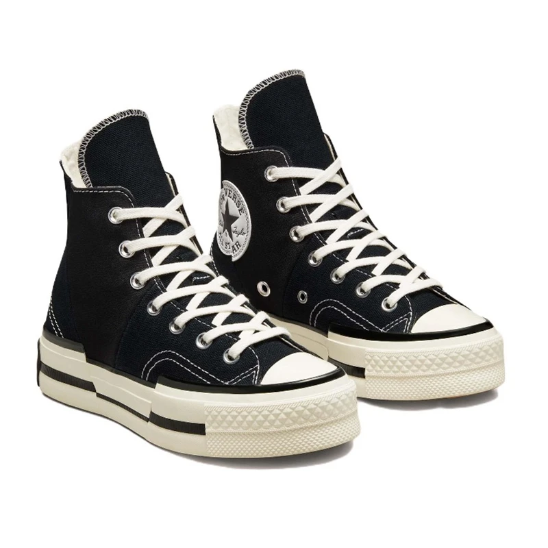 Converse Chuck Taylor All Star 70 Hi Plus Canvas Black White Men Women High Casual Shoes Breathable Sports Skateboard Sneakers