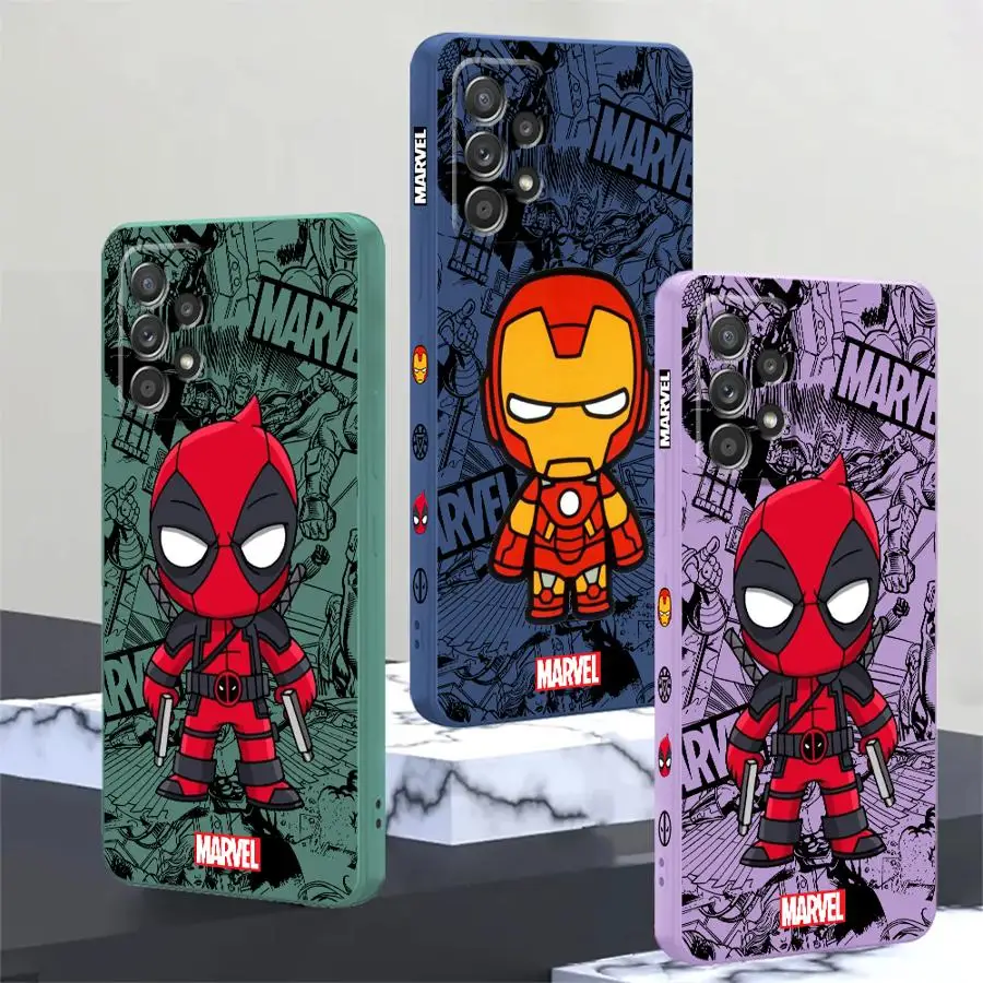 Marvel Ironman Deadpool Phone Case for Xiaomi Redmi 10 10C 10A 12 12C 13C 8 9 9A 9C 9T K40 Pro K60 Ultra A1 A2 Soft Cover