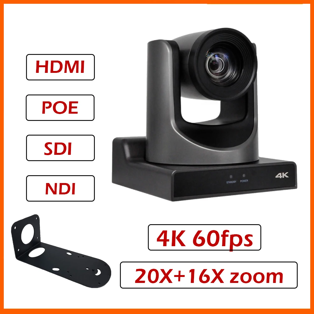 

SMTAV POE NDI 4K 20X Optical Zoom PTZ Camera with 3G-SDI HDMI USB IP Streaming Outputs UHD Video Conference Camera