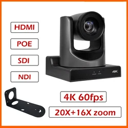 SMTAV POE NDI 4K 20X Optical Zoom PTZ Camera with 3G-SDI HDMI USB IP Streaming Outputs UHD Video Conference Camera