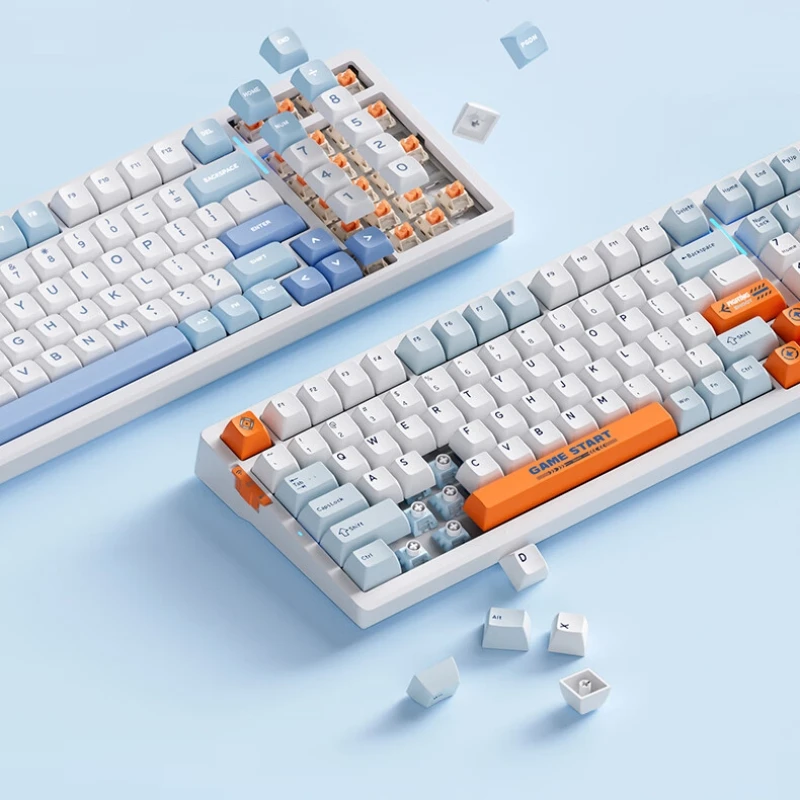G98 Pro Wireless Tri-Mode Custom Mechanical Gaming Keyboard 98 % Layout Dichtungsstruktur PBT Keycaps Gaming Keyboard