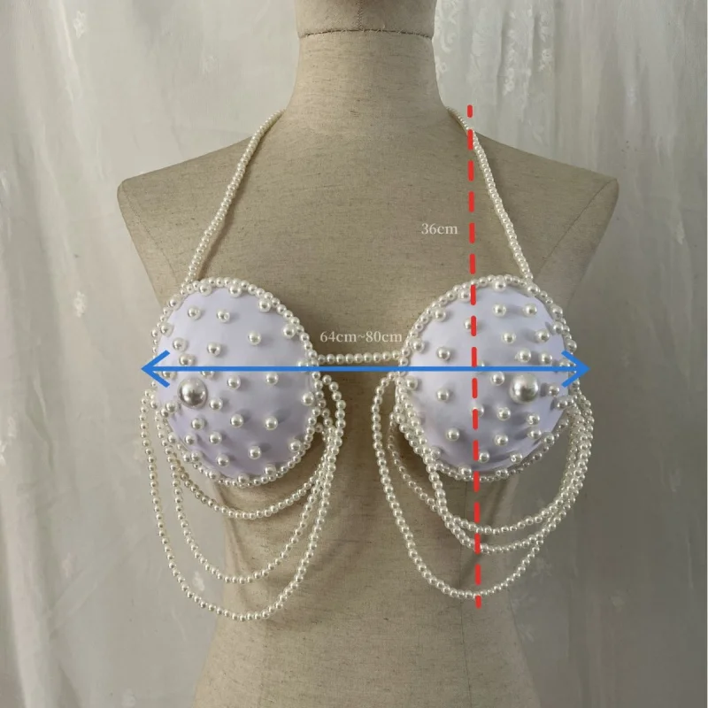 

Украшения для тела, сексуальное бикини, бюстгальтер, цепочка на талию, день рождения, вечеринка, танцы, полностью ручная работа, жемчужная цепочка для тела для девочек, цепочка на грудь