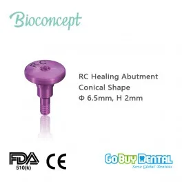 RC Healing Abutment, conical shape, Φ6.5mm, H2mm (122240)