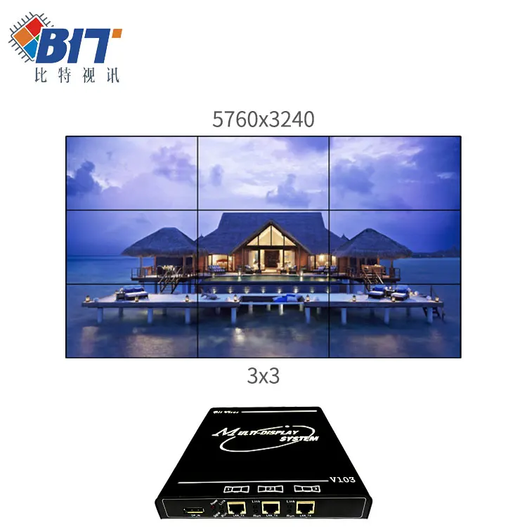 Bitvisus BIT-MSE-HBT-4K60-103PRO 1*3 2*3 4K60Hz High Resolution Video Wall Controller 3x3 Professional for Audio Video Lighting