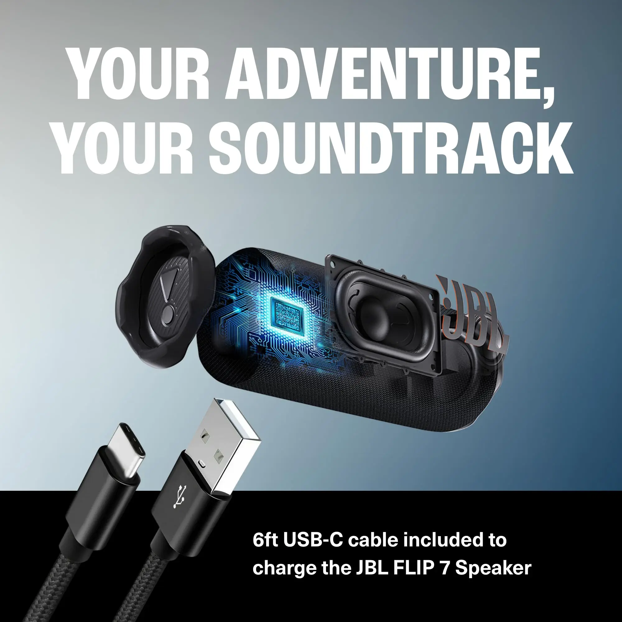 JBL Flip 7 Wireless Bluetooth Outdoor Speaker IP68 Waterproof and Dustproof PartyBoost Synchronized Audio