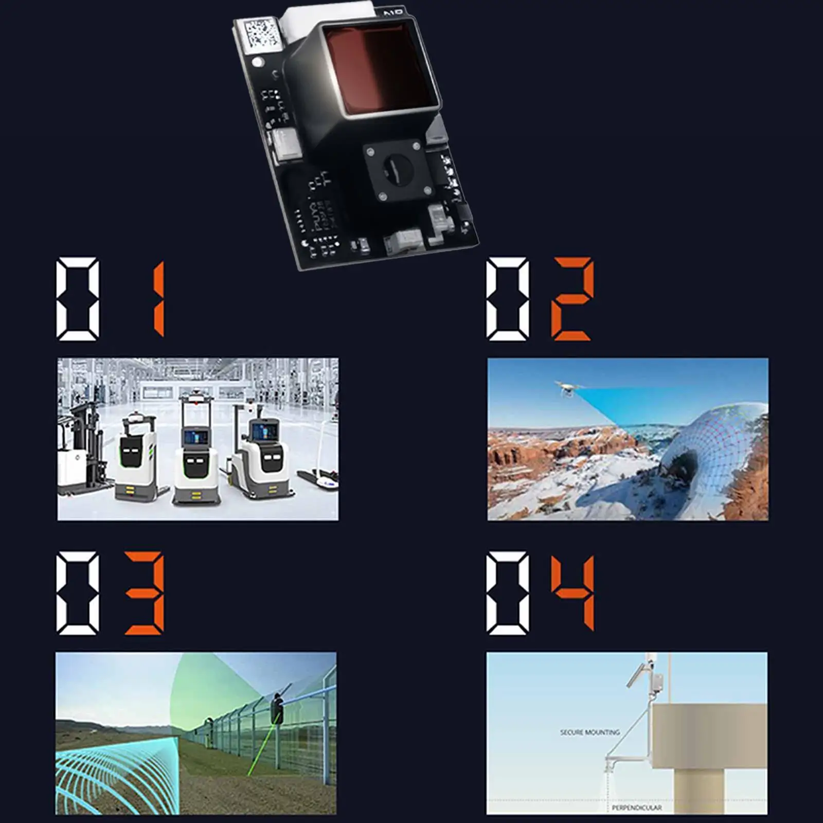 

Laser Ranging Module 20M Industrial Laser Radar Module for Home Lab Office