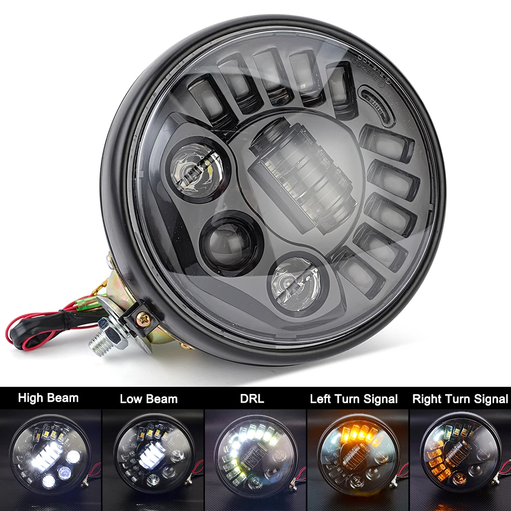 

LED 7 inch Brand New Motorcycle Headlight For Suzuki Kawasaki Honda Yamaha custom applications