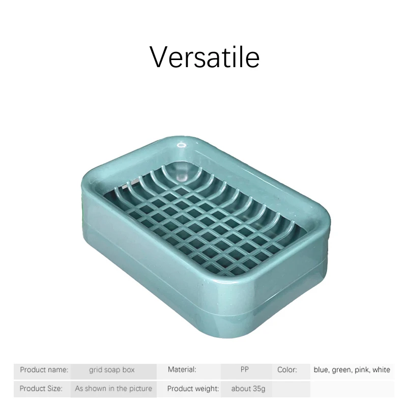 Mesh Soap Box Toilet Double Drain Soap Box, Waterless Portable Soap Holder Bathroom Organizer