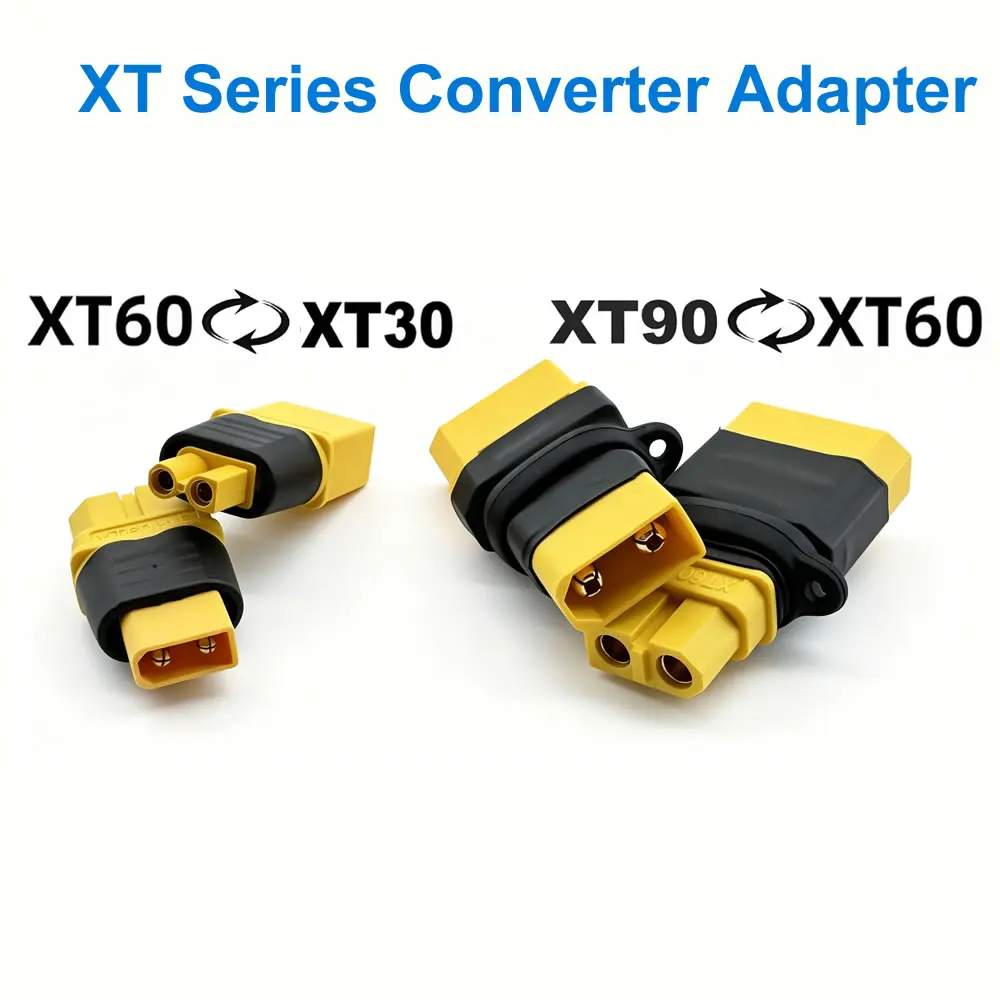 T90 to XT60 Connector Conversion Adapter, XT60 to XT30 Male/Female Plugs for DIY RC Lipo Battery Control Parts Charge Cable