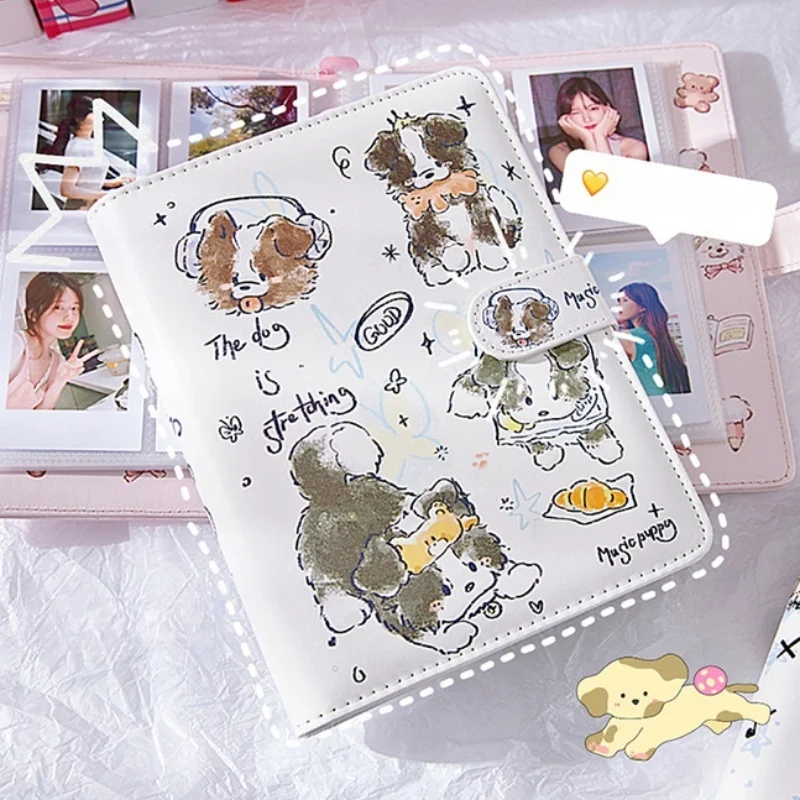A5 Cute Luxury Pu Leather Binder Card Holder Leather Collector's Card Organizer Book Kawaii Binder Photocards Photo Album