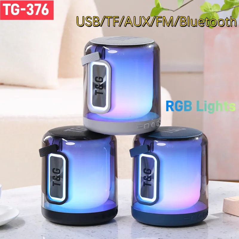 

FM Radio Bluetooth Speaker Wireless Portable LED Light Subwoofer Sports TWS Connection TF USB Speakerphone Hand-held Boombox