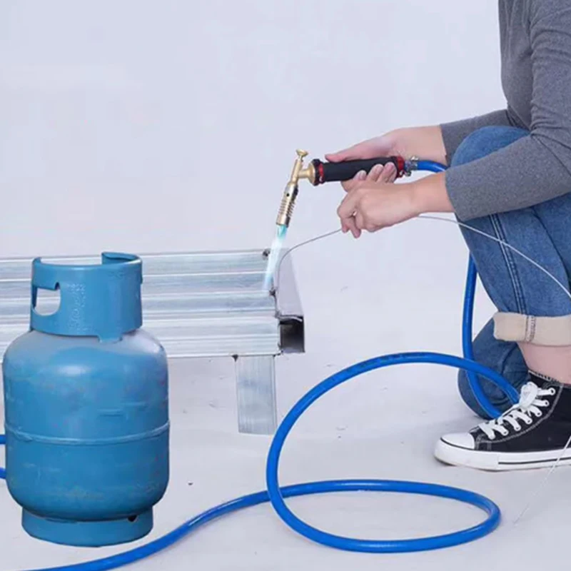 2.5m Flame Welding Torch Copper Aluminum Soldering Tool Liquefied Propane Gas Torch For Precious Metal Melting Gas Torch Blower
