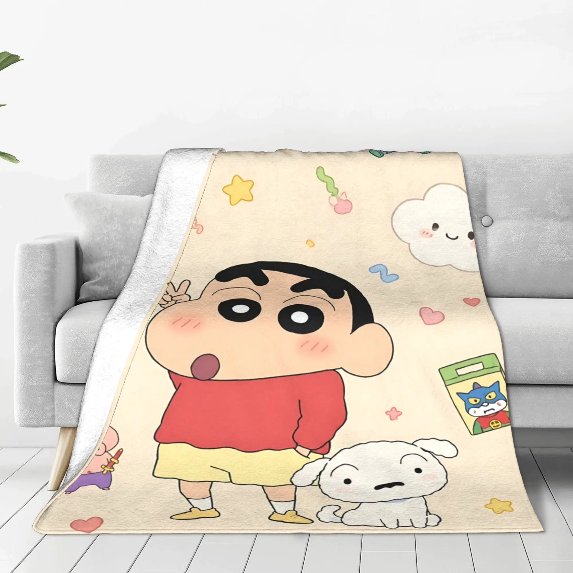 1PC Home Crayon Shin chan‌s  Blanket Throw Super Cosy Plush Living Room Sofa