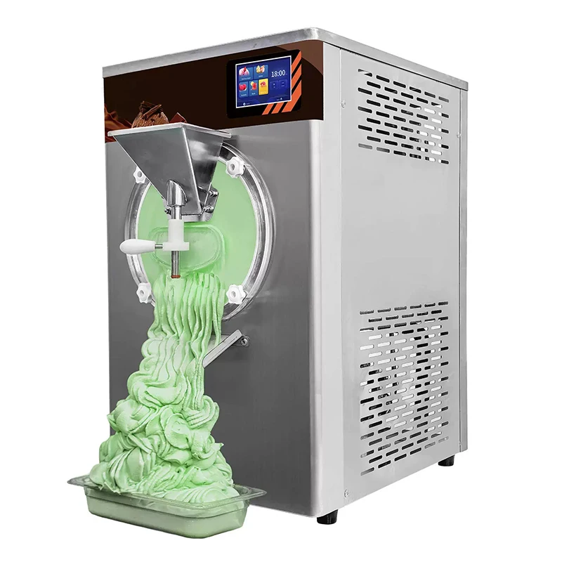 

2200W Countertop Hard-Serve Ice Cream Machine, 48 L/H, Commercial Production Equipment for Cafeterias, Stainless Ste(Customized)