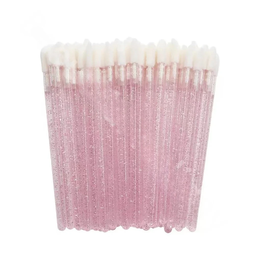 แปรงแต่งหน้าแบบใช้แล้วทิ้ง 200/300/500 ชิ้น อุปกรณ์เสริมความงาม ปราศจากขุย สำหรับทาลิปสติก ทดลองลิปสติก และทาเครื่องสำอางบนริมฝีปาก