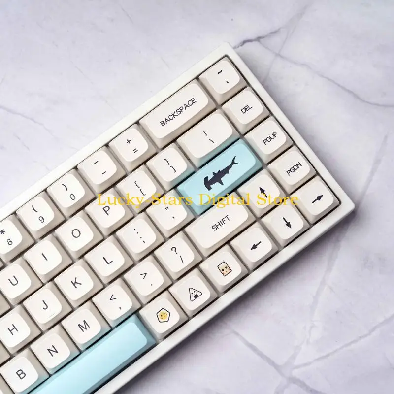 T3EE Sea Salt Mechanical Keyboard Keycaps 135PCS XDA Profile Dye Sub for Key Cover for Cherry MX 60 96 104 108