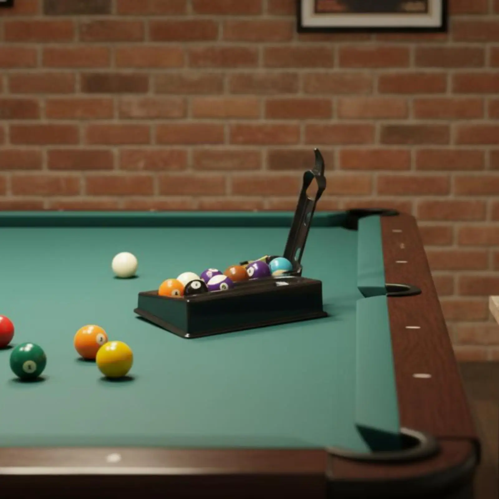 Automatic Billiard Rack Resin Ball Setter Organized Smart Device for Consistent Snooker Practice Table Use