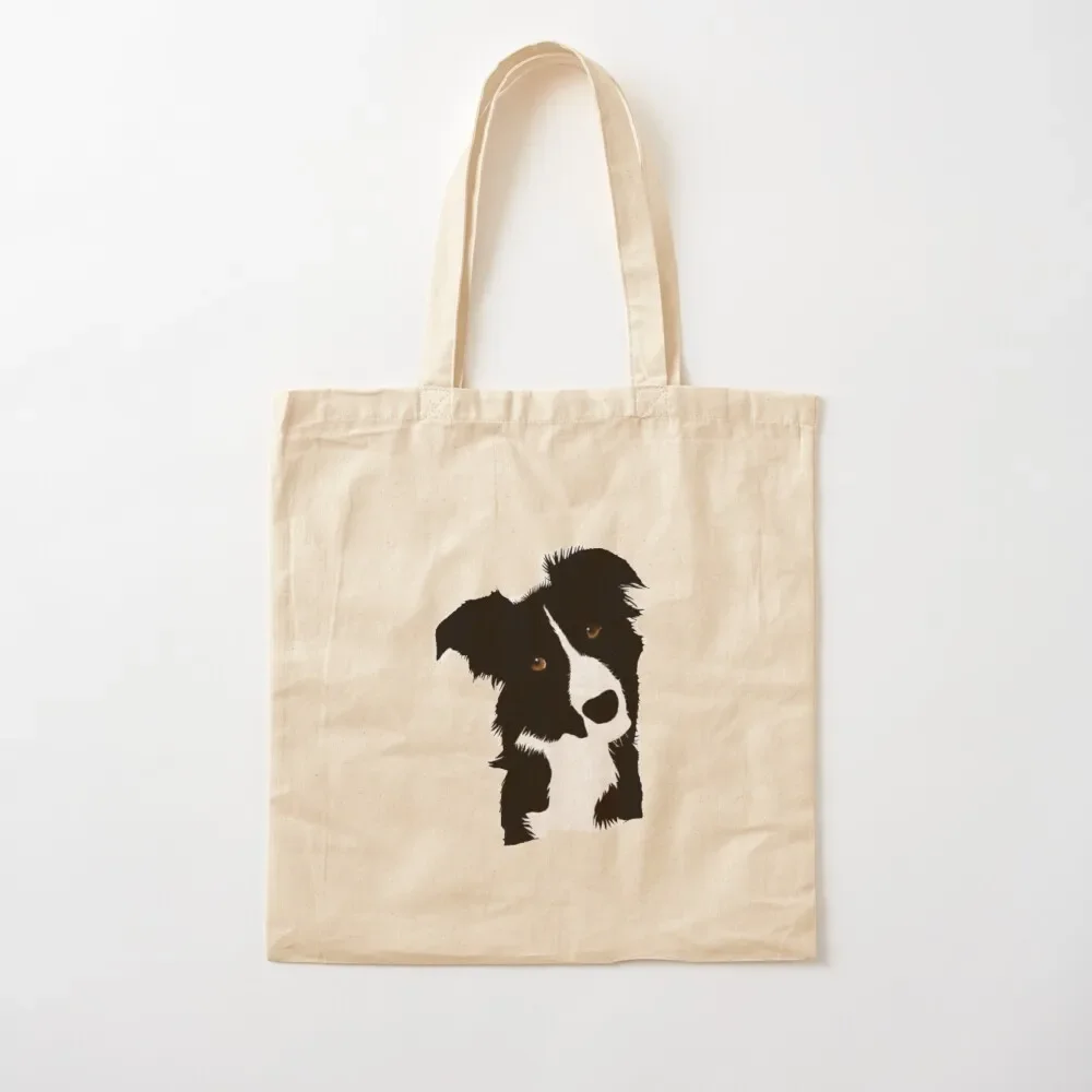 

Border Collie Tote Bag university shopper bag Canvas stote bag Handbags women