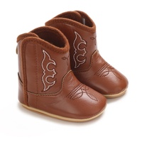 Cute Printed Baby Boots 0-18M Spring Autumn Fashion High Quality Soft PU Sole Newborn Walking Shoes