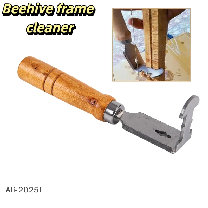 

1Pc Beehive frame cleaner Honeycomb cleaning shovel Beehive cleaning tool Wooden handle scraper Beekeeping tools