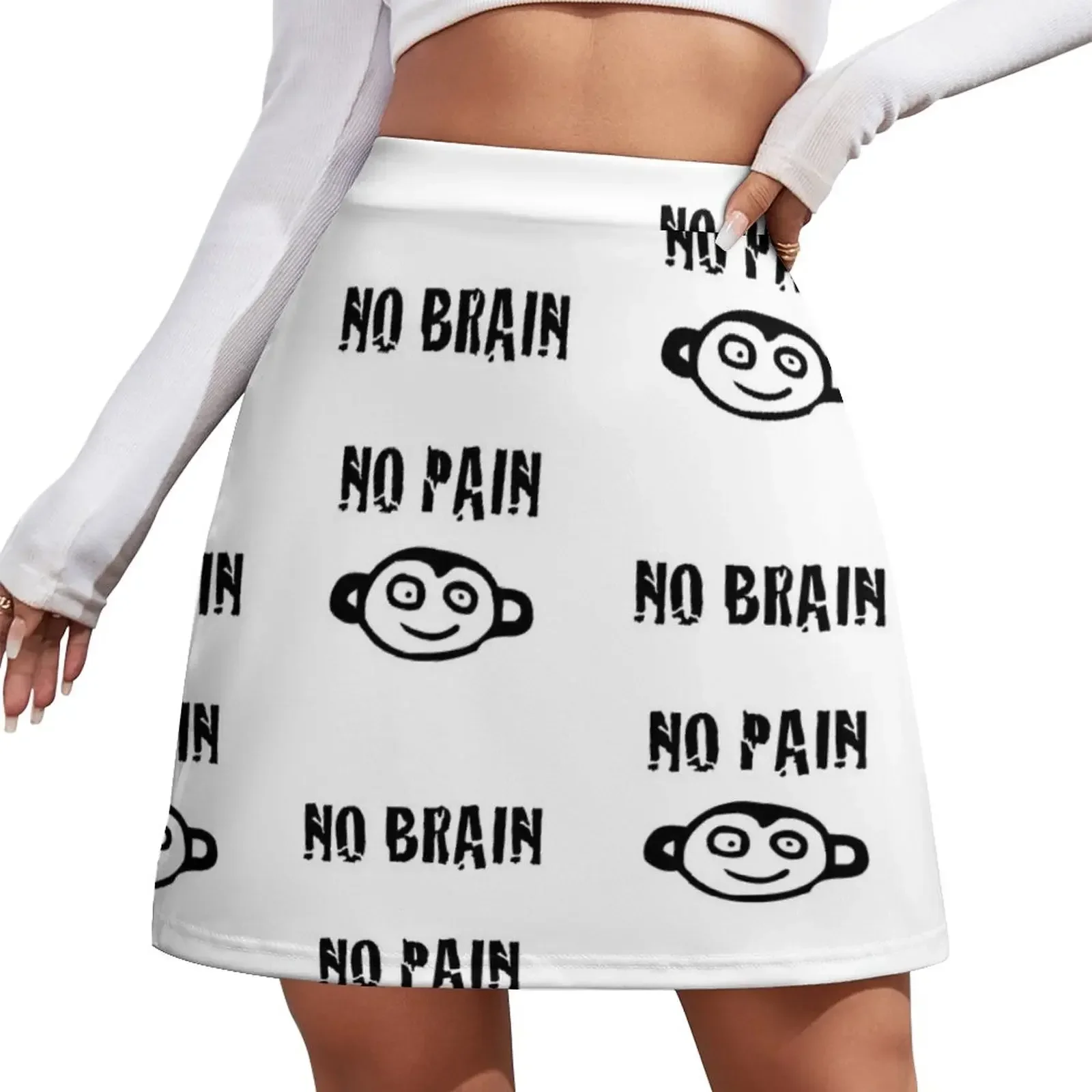 

No Brain, No pain Mini Skirt micro mini skirt extreme Women's skirt satin new in clothes