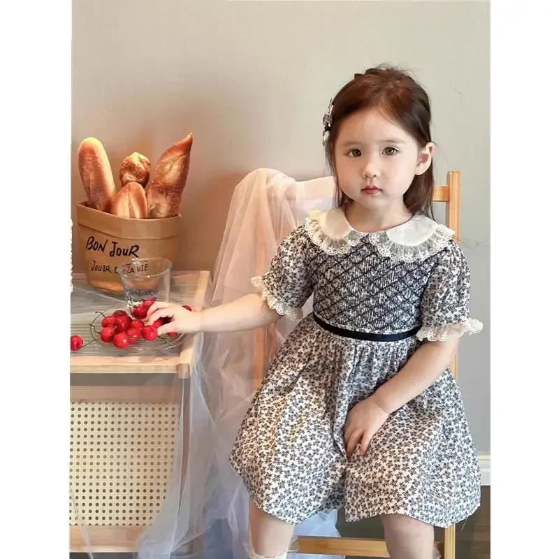 2024 Kids Spanish Clothes Royal Boutique Smocking Princess Outfit Baby Hand Made Embroidery Frocks Girls Floral Smocked Dresses