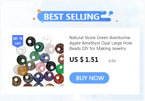 Natural Stone Green Aventurine Agate Amethyst Opal Large Hole Beads DIY for Making Jewelry Accessories Gift 18mm Hole 5.5mm