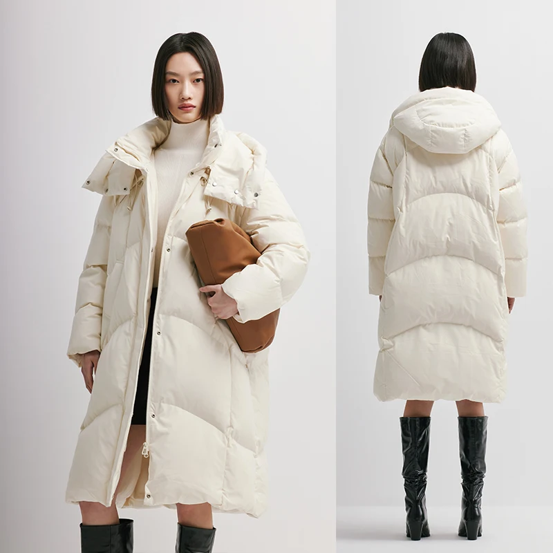 เสื้อแจ็คเก็ตขนเป็ดผู้หญิง Chericom แบบมีฮู้ดถอดได้ บุขนหนานุ่ม กันลม น้ำหนักมาก รุ่น Y298087Y