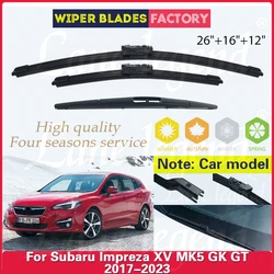 스바루 임프레자 XV MK5 GK GT 2017 2018 2019 2020 2021 2022 2023, 전방 후방 와이퍼 블레이드, 앞유리 앞유리 자동차 액세서리