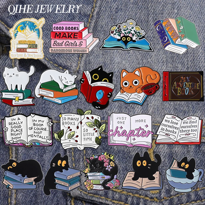 We Lose Ourselves In Books Enamel Pins So Many Books So Little Time We Find Ourselves Brooch Funny Book Badge Gift for Friends