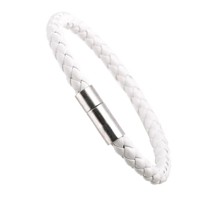 New Retro Men's PU Leather Rope Woven Bracelets With Simple Leather Stopper Buckle Bracelet  Jewelry Wholesale