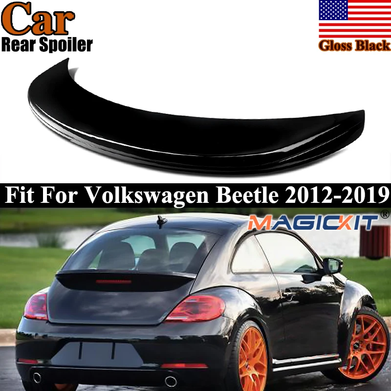 

For VW Beetle Gloss Black Rear Trunk Spoiler Lip 2013-2018 Model OE Style Rear Trunk Spoiler Rear Tail Wings