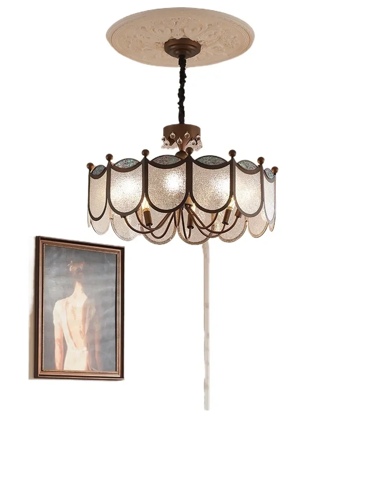 

Люстра для гостиной в стиле антиквариат, ретро, американский дизайн, основной светильник для холла, новинка 2025 года, высококачественная.