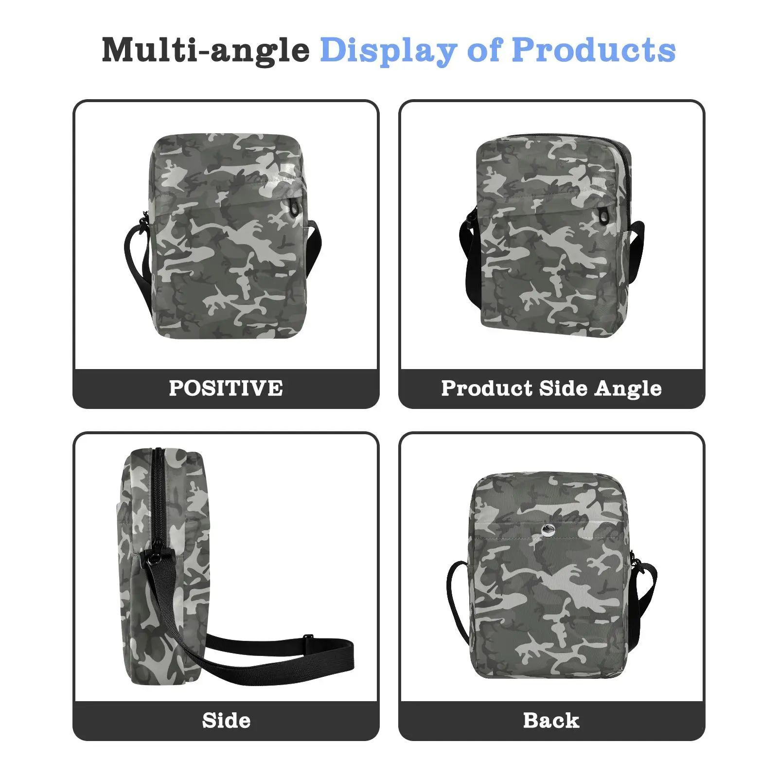 Classic Men Waterproof Crossbody Bags Male Camouflage print Shoulder Bags Boy Messenger Bags Man Handbags for Travel Casual