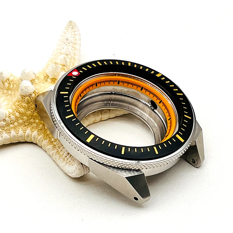 NH35 الهاتفي الياقوت الزجاج سايكو الحافة إدراج يناسب NH35 NH36 الحركة التلقائية 200 متر مقاوم للماء الملك الساموراي سلسلة SRPE33K1