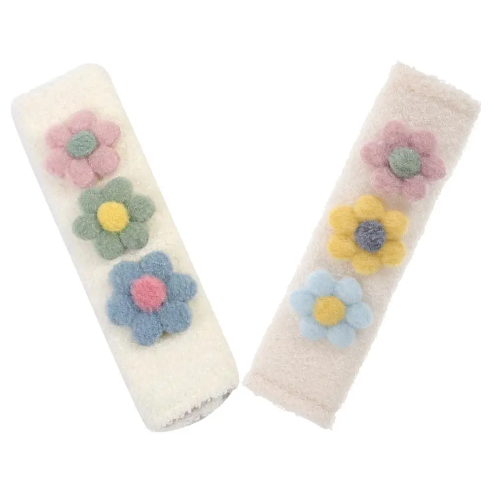 2Pcs Car Seat Strap Covers Flower Pattern Soft Comfortable Shoulder Strap Pads Easy Installation Universal Fit Safety Harness