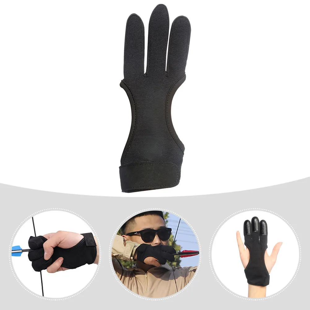 

Portable Archery Glove Adjustable Lightweight Finger Protector Professional Bow Finger Guard Shooting Accessory