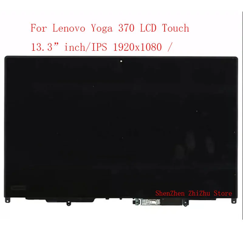 Yoga 370 display lcd 13.3 polegada laptops telas para lenovo thinkpad yoga 370 tela de toque digitador assembléia com quadro