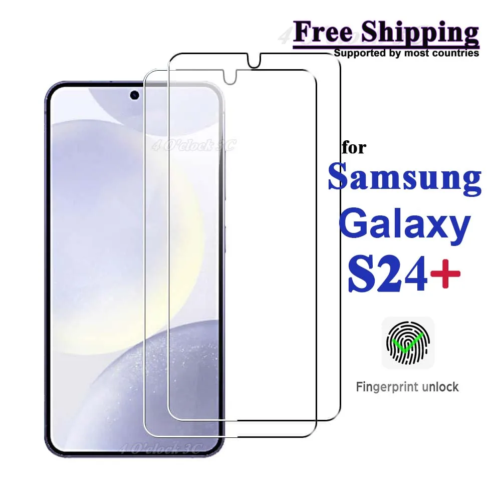 

For Samsung Galaxy S24 Plus Crystal Mica Screen Protector Tempered Glass 9H Protective HD Clear Transparent Anti Scratch