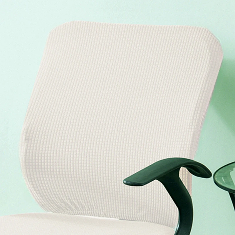 1Pc Solid Office Chair Cover Elastic Universal Slipcover For Desk Task Chair Computer Rotating Chair Removable Backrest Covers