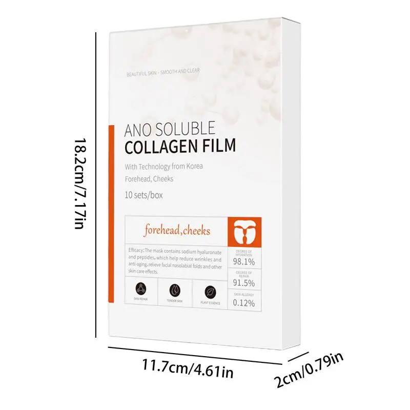 Soluble Collagen Mask Soluble Lifting Anti-Aging Film for Face Melting Remove Dark Circles Facial mask forehead and cheek patch